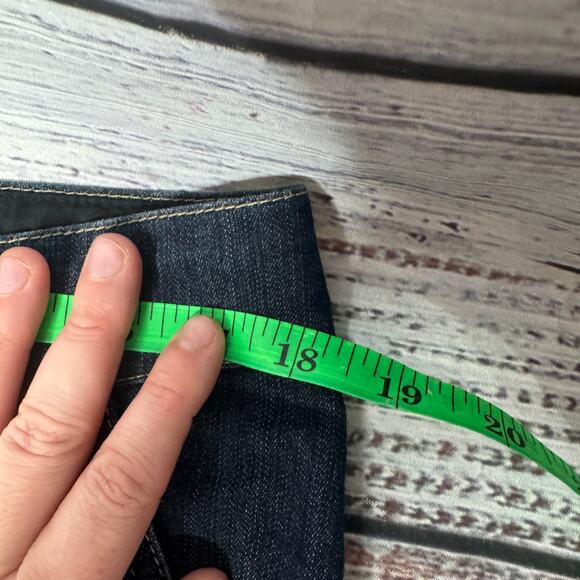 Boston Proper Flare Jeans Size 14 / Dark Wash Stretch Bootcut Pants - Picture 4 of 6